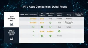 Comparing IPTV Smarters Pro Dubai with Other IPTV Apps